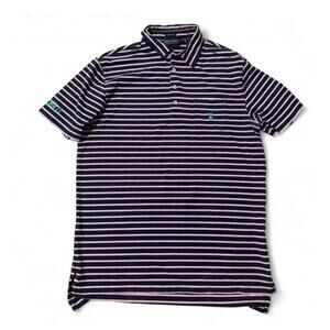 Polo Ralph Lauren Golf Shirt Medium Men’s Stretch Lisle Navy Blue & Coral Red